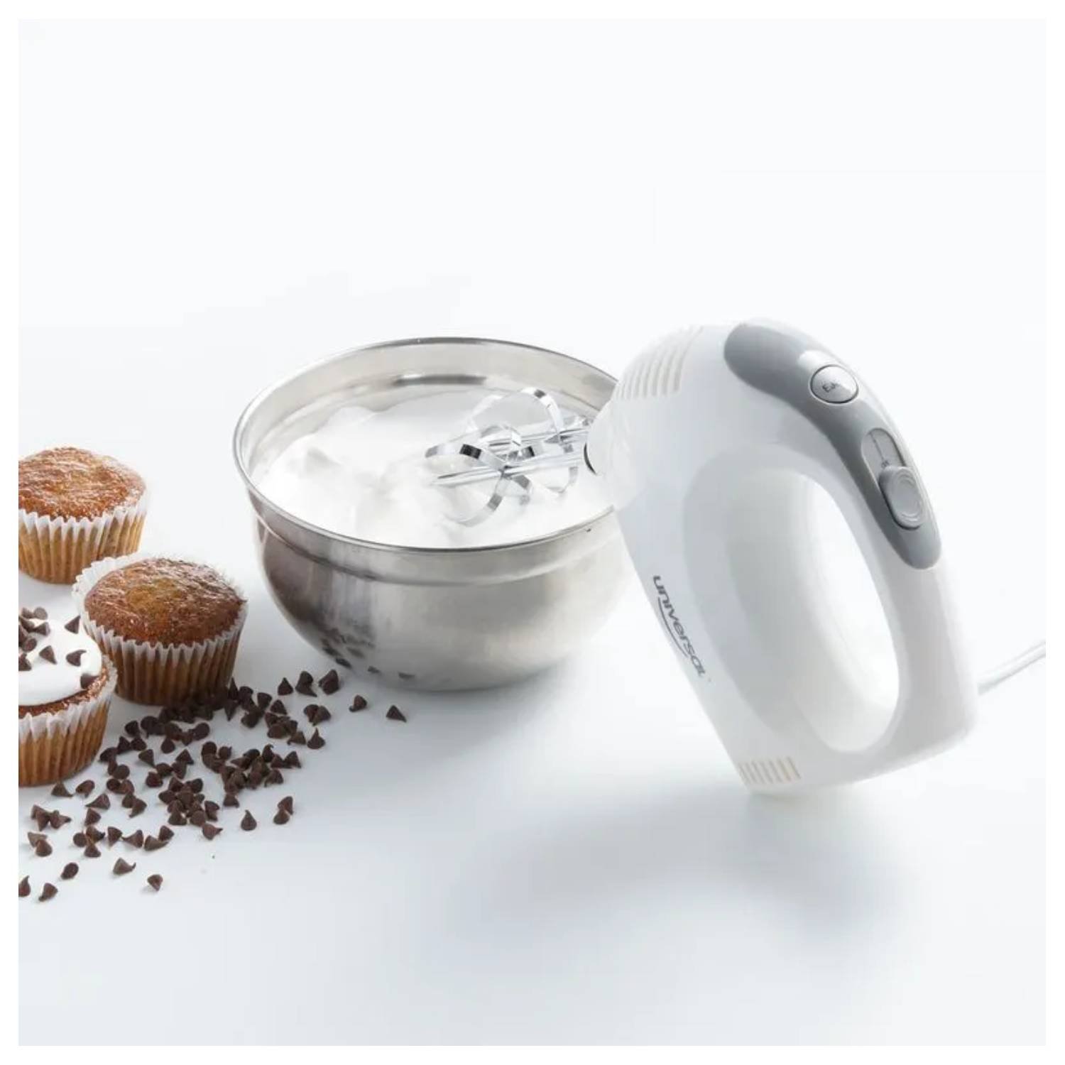 Batidora Eléctrica 5 velocidades Universal Blanca