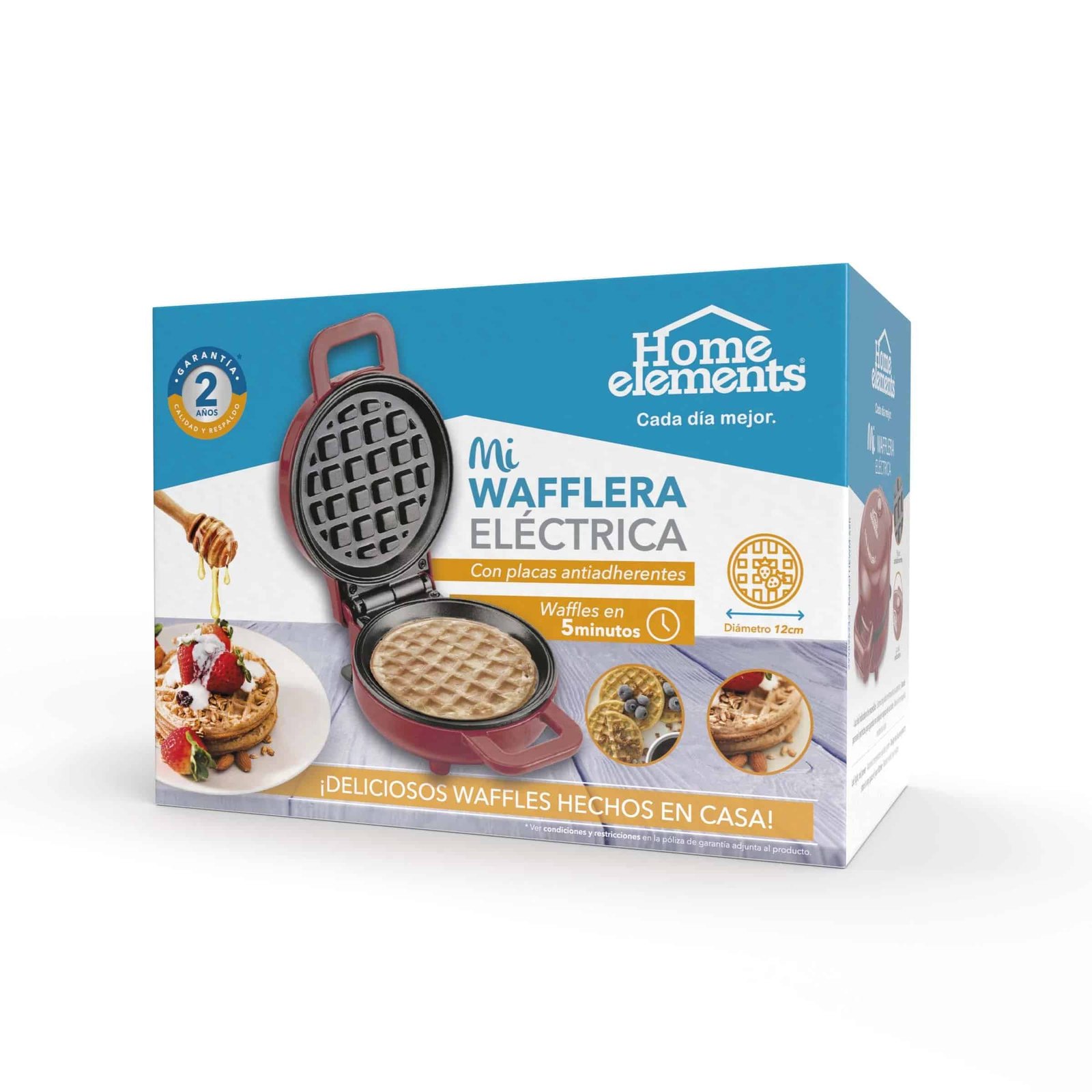 Mi Wafflera 12 Cm Home Elements Roja| 299896243