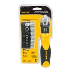 Desarmador Tipo Matraca con 6 Puntas y 7 Dados, Pretul| 22974