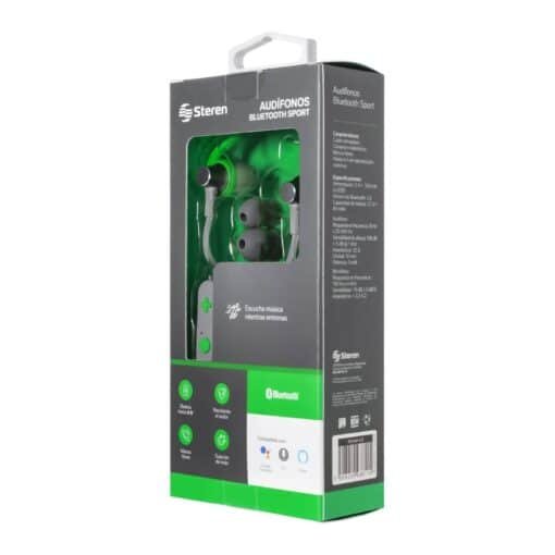 Audífonos Bluetooth Sport con Sujeción de Imán Verde| AUD-7005-VE